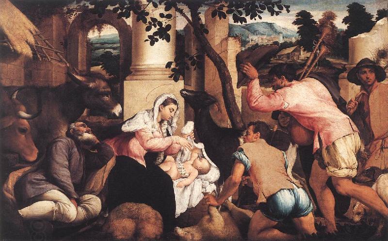 BASSANO, Jacopo Adoration of the Shepherds ss China oil painting art